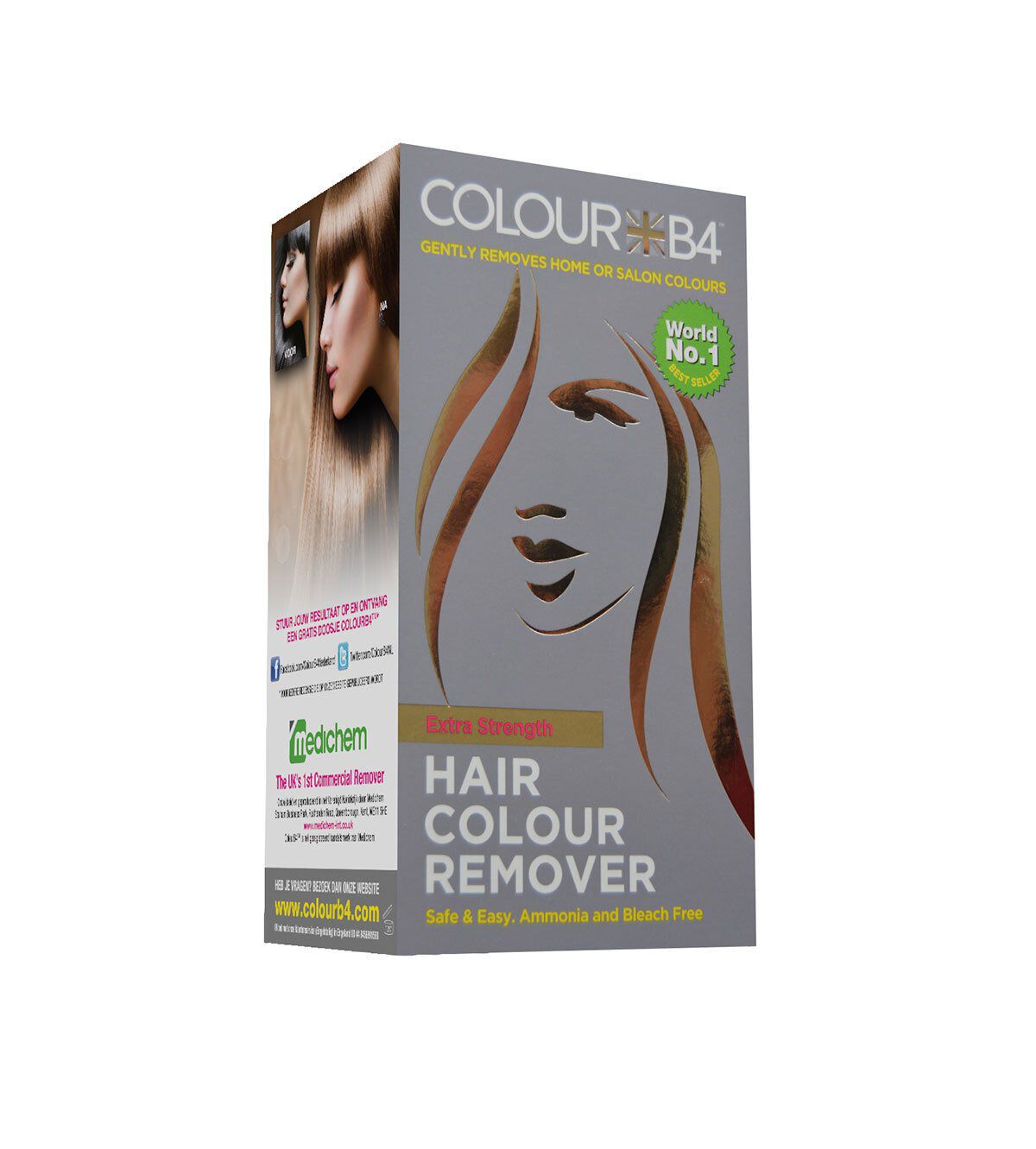 Colourb4 Haarfarben-Entferner Extra - Zur Entfernung Dunkler Colorationen  Und Farbansammlungen - 1er Pack : : Kosmetik