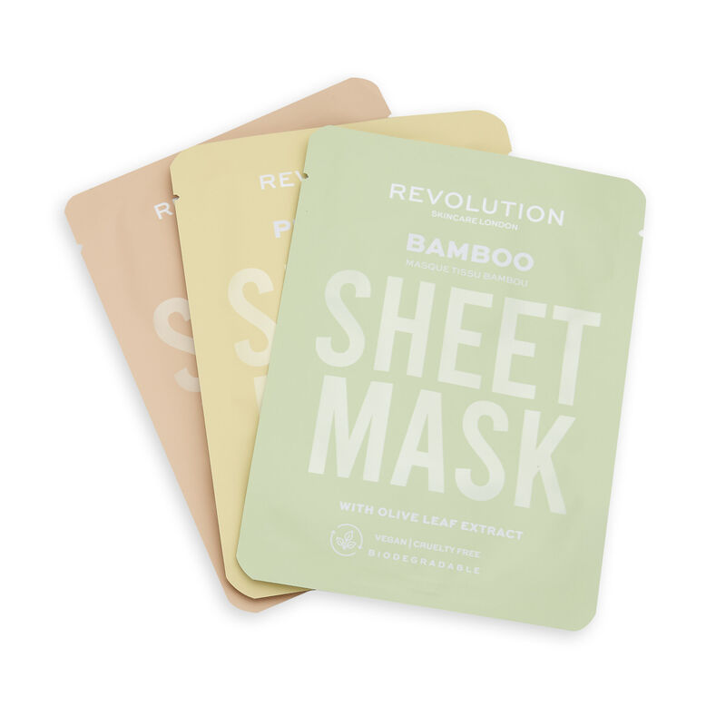 Revolution Skincare Biodegradable Dry Skin Sheet Mask 3 Pack ...